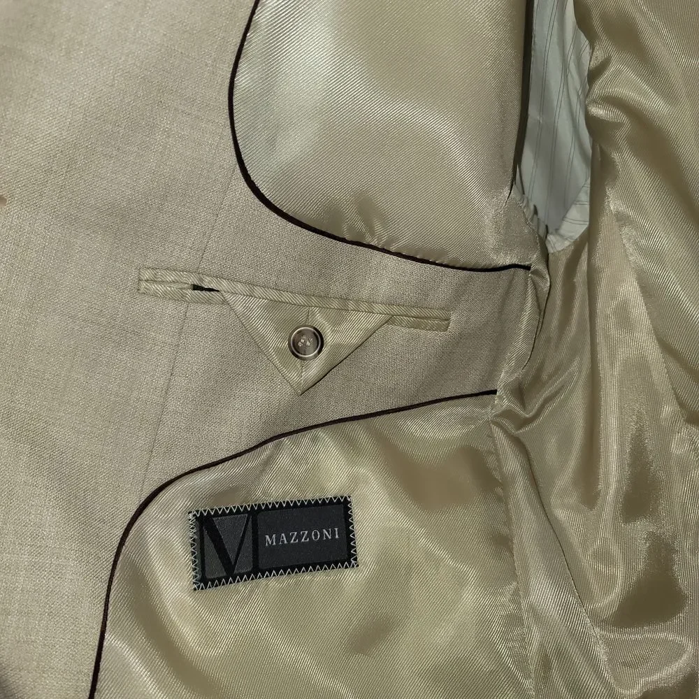 Mazzoni Men 44R‎ Single breasted Sport Coat Blazer Jacket Old Money Preppy Work